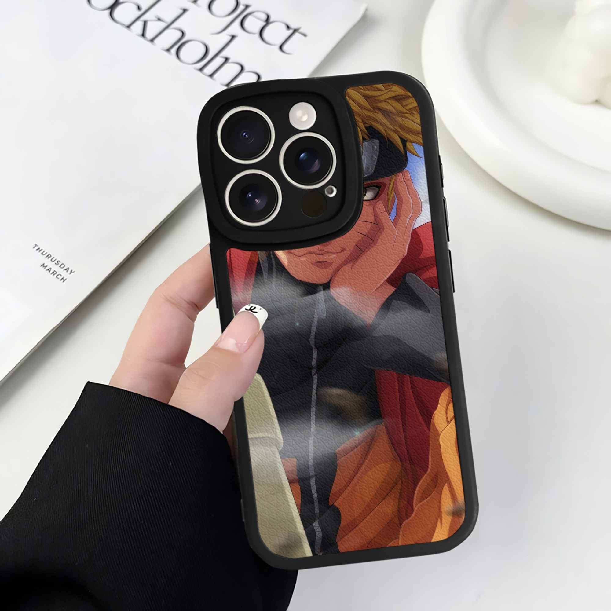 （画像用） NARUTO -ナルト- NARUTO -ナルト- 疾風伝 【iPhone 16シリーズ対応】シリコンスマホケース（レザー調） 材質：シリコン